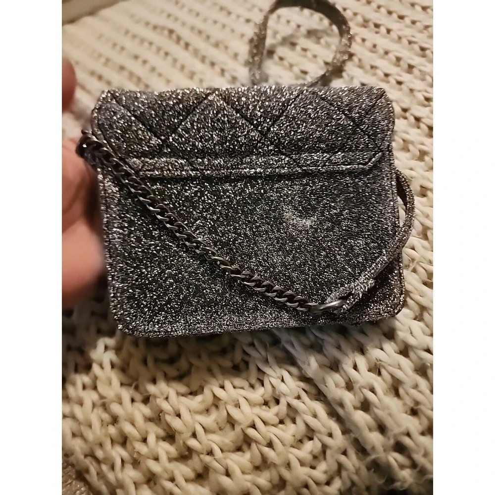 Art Class Small Crossbody Purse Silver Party Small Bag
